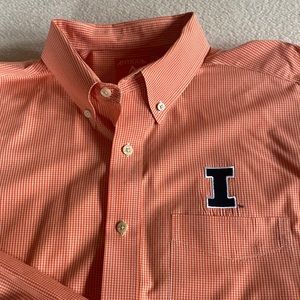Men’s University of Illinois long sleeved button down shirt Sz L